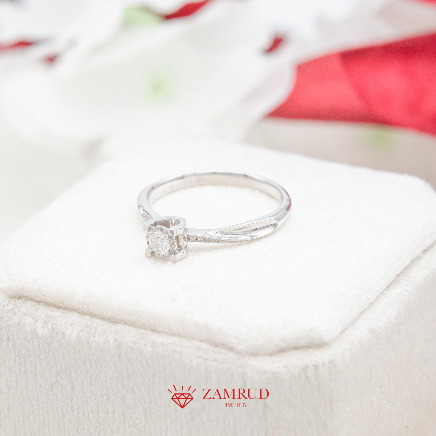 Cincin Berlian Solitaire 10009 LR Zamrud Jewellery