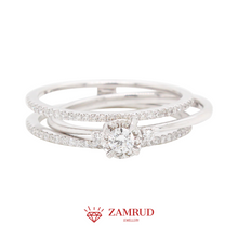 Load image into Gallery viewer, Cincin Berlian Solitaire 2in1 35972 LR Zamrud Jewellery