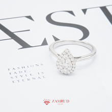 Load image into Gallery viewer, Cincin Berlian Pear 19132 LR Zamrud Jewellery