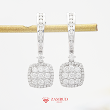 Load image into Gallery viewer, Anting Berlian Cushion 24778 ER Zamrud Jewellery