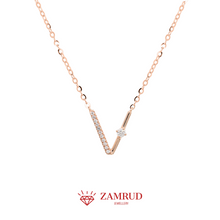 Load image into Gallery viewer, Kalung Berlian V Necklace 41997 NK Zamrud Jewellery