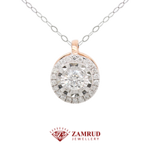 Load image into Gallery viewer, Liontin Berlian solitaire halo 43588 PD Zamrud Jewellery