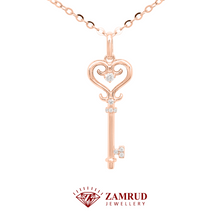 Load image into Gallery viewer, Kalung Berlian Key Necklace 43724 NK Zamrud Jewellery