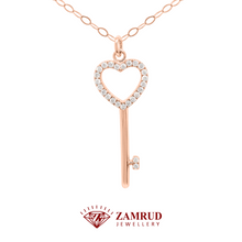 Load image into Gallery viewer, Kalung Berlian Key Necklace 43717 NK Zamrud Jewellery