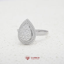 Load image into Gallery viewer, Cincin Berlian Pear 44653 LR Zamrud Jewellery