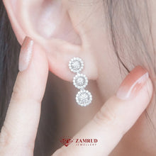 Load image into Gallery viewer, Anting Berlian Trilogy Diamond Earring 44837 ER Zamrud Jewellery