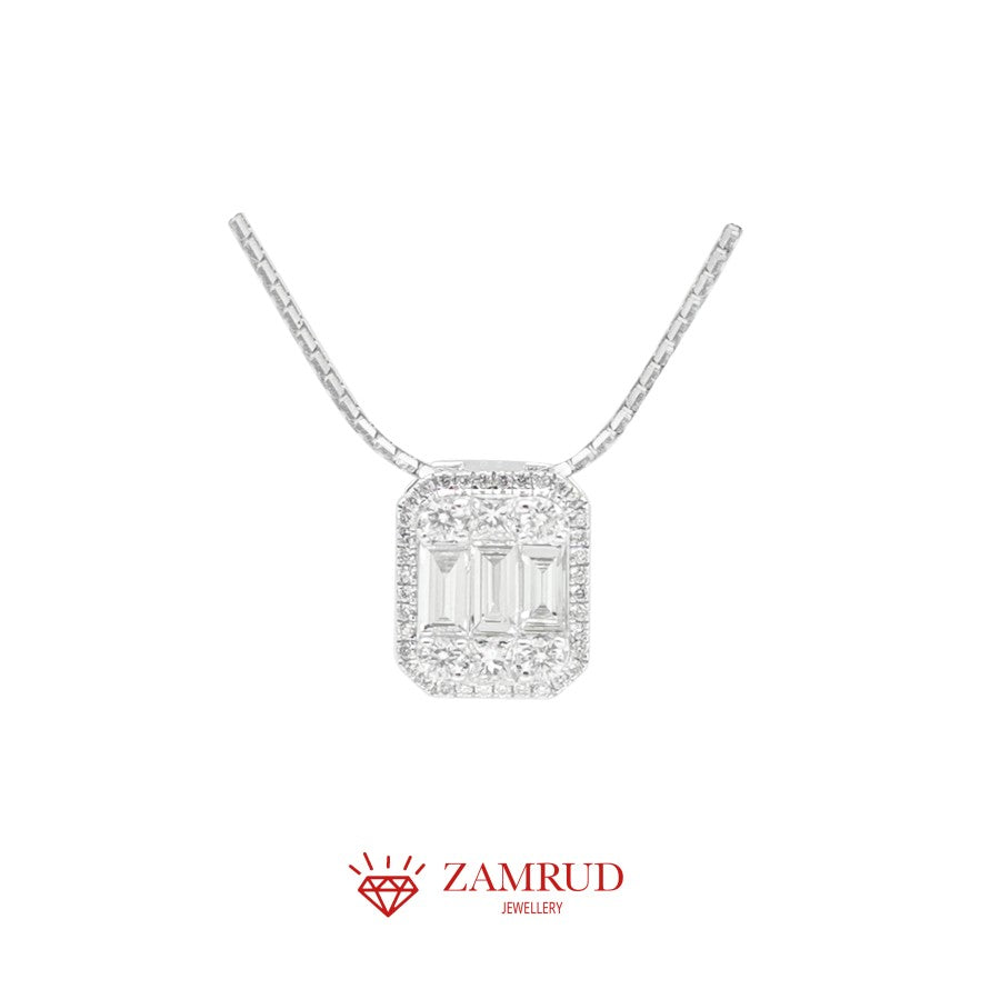 Liontin Berlian Baguette 16674 PD Zamrud Jewellery