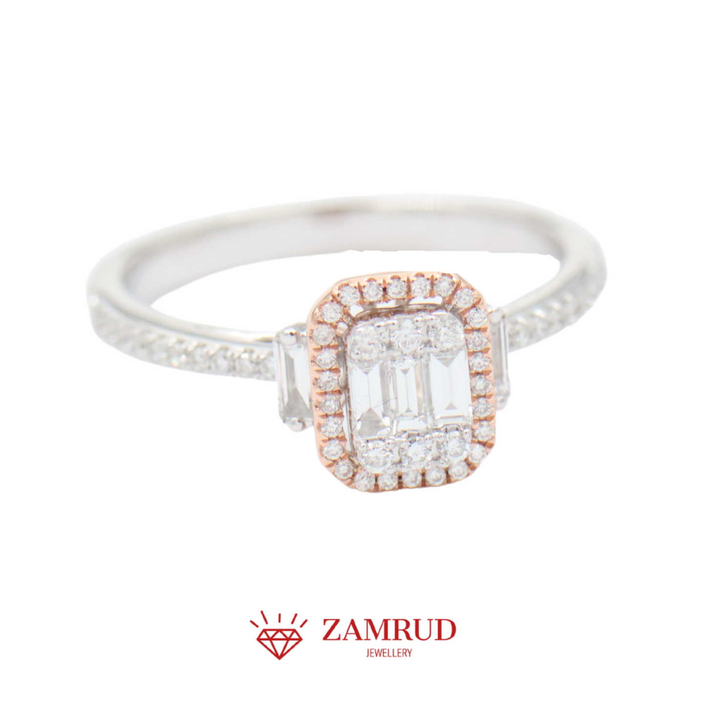 Cincin Berlian Baguette 15431 LR Zamrud Jewellery