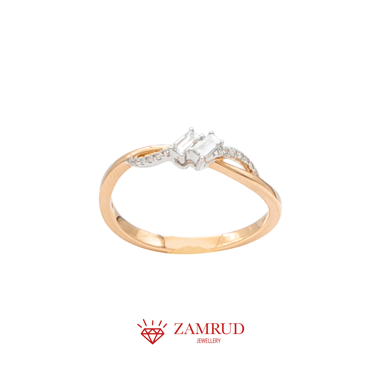 Cincin Berlian Baguette 16070 LR Zamrud Jewellery