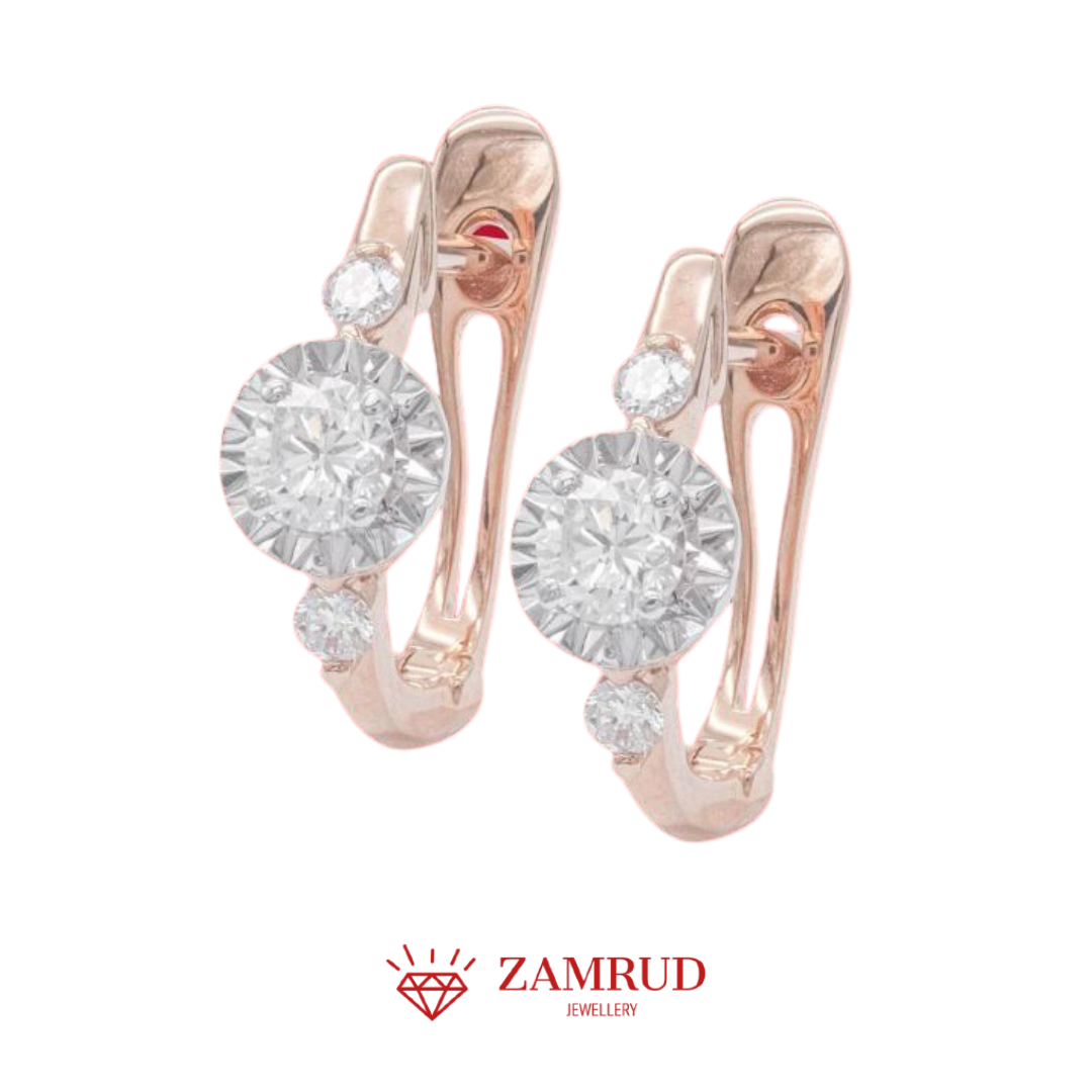 Anting Berlian Solitaire Clip 31516 ER Zamrud Jewellery