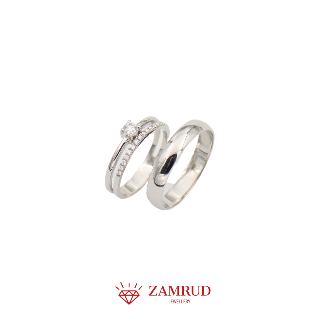 Wedding Ring Berlian 12010-12003 Zamrud Jewellery