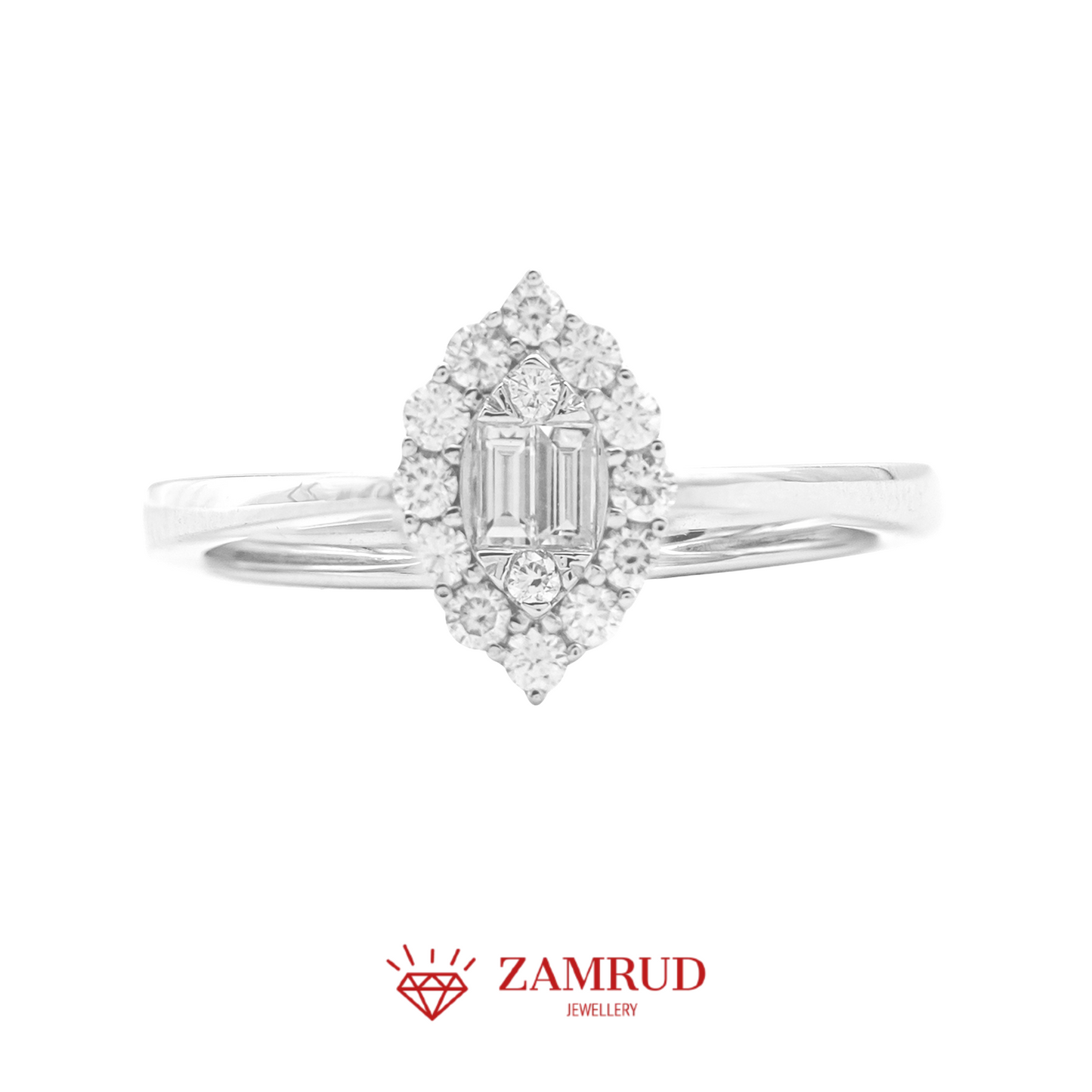 Cincin Berlian Baguette 22255 LR Zamrud Jewellery