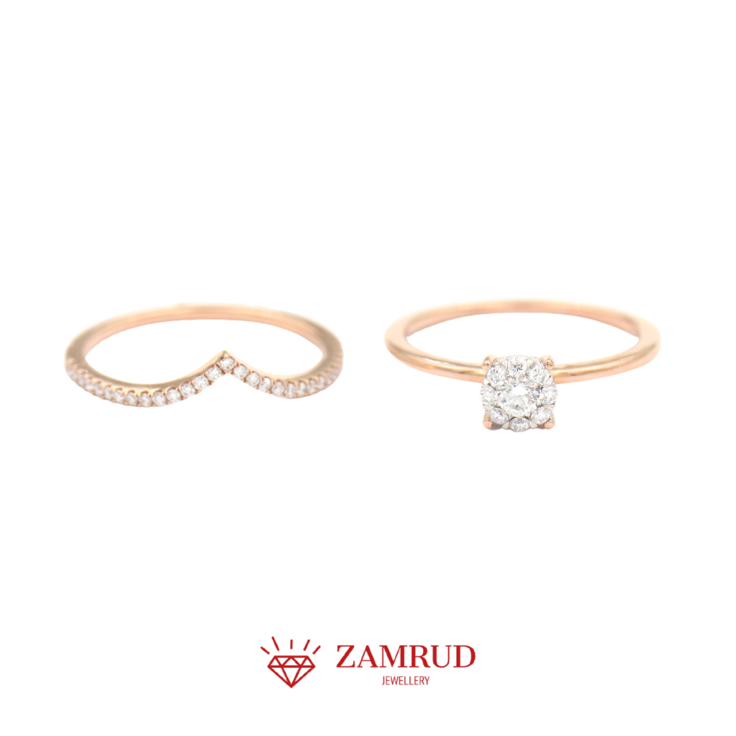 Cincin Berlian 2in1 13031 LR Zamrud Jewellery