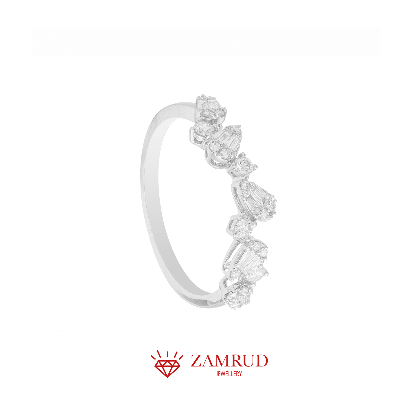 Cincin Berlian Baguette 25416 LR Zamrud Jewellery