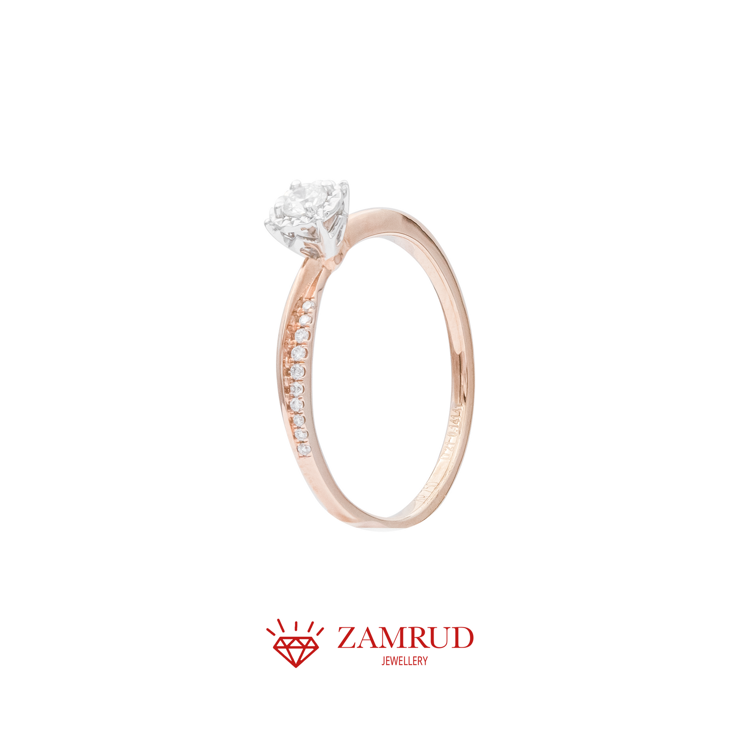 Cincin Berlian Solitaire 23924 LR Zamrud Jewellery