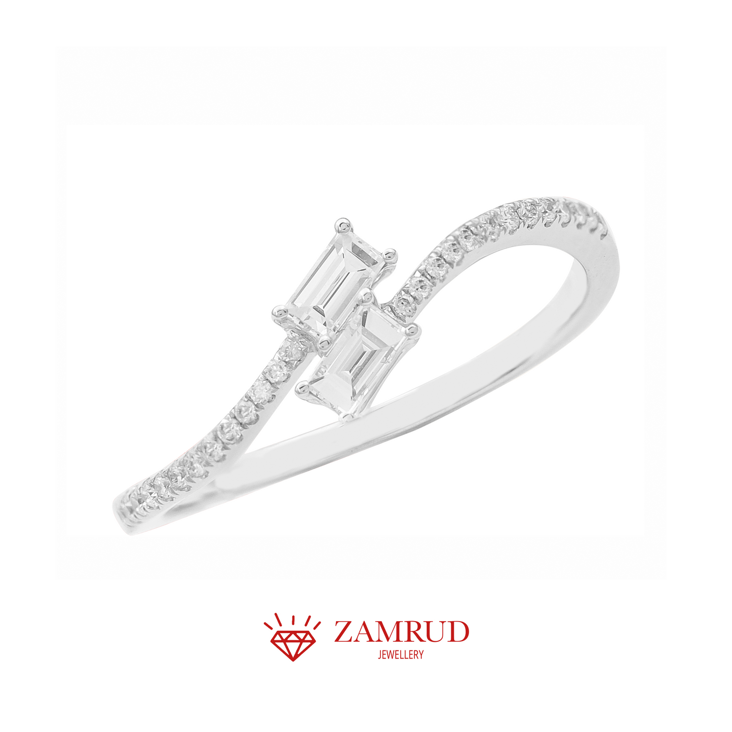 Cincin Berlian Baguette 21791 LR Zamrud Jewellery