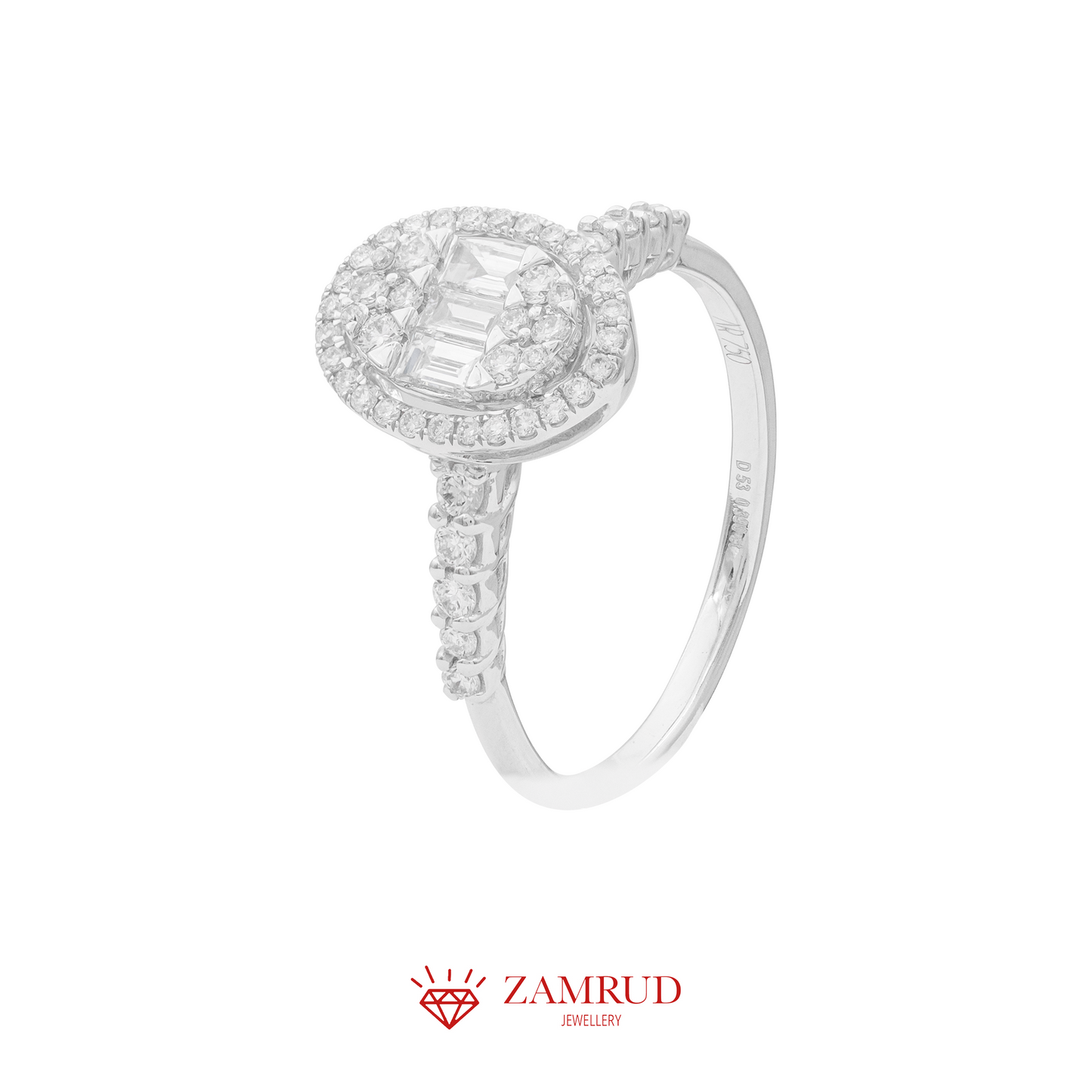 Cincin Berlian Baguette 25942 LR Zamrud Jewellery
