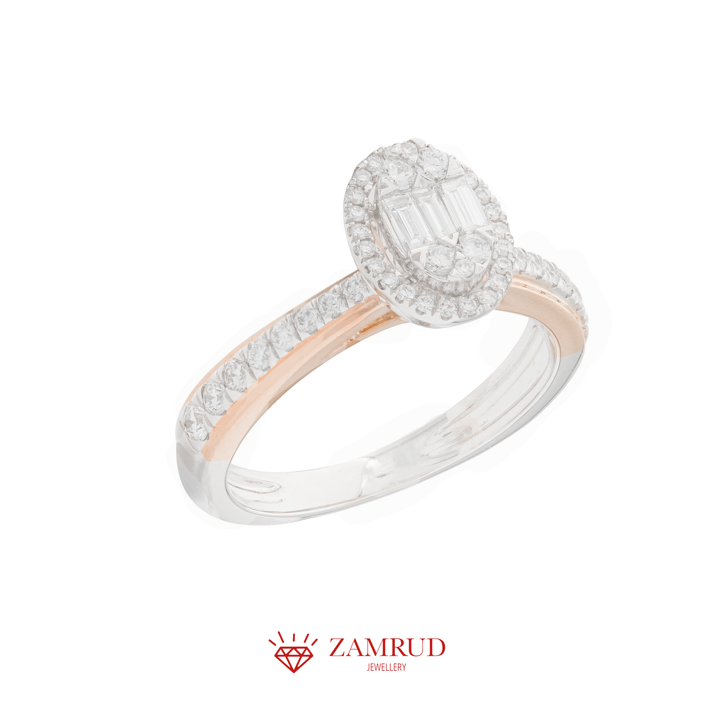 Cincin Berlian Baguette 25768 LR Zamrud Jewellery