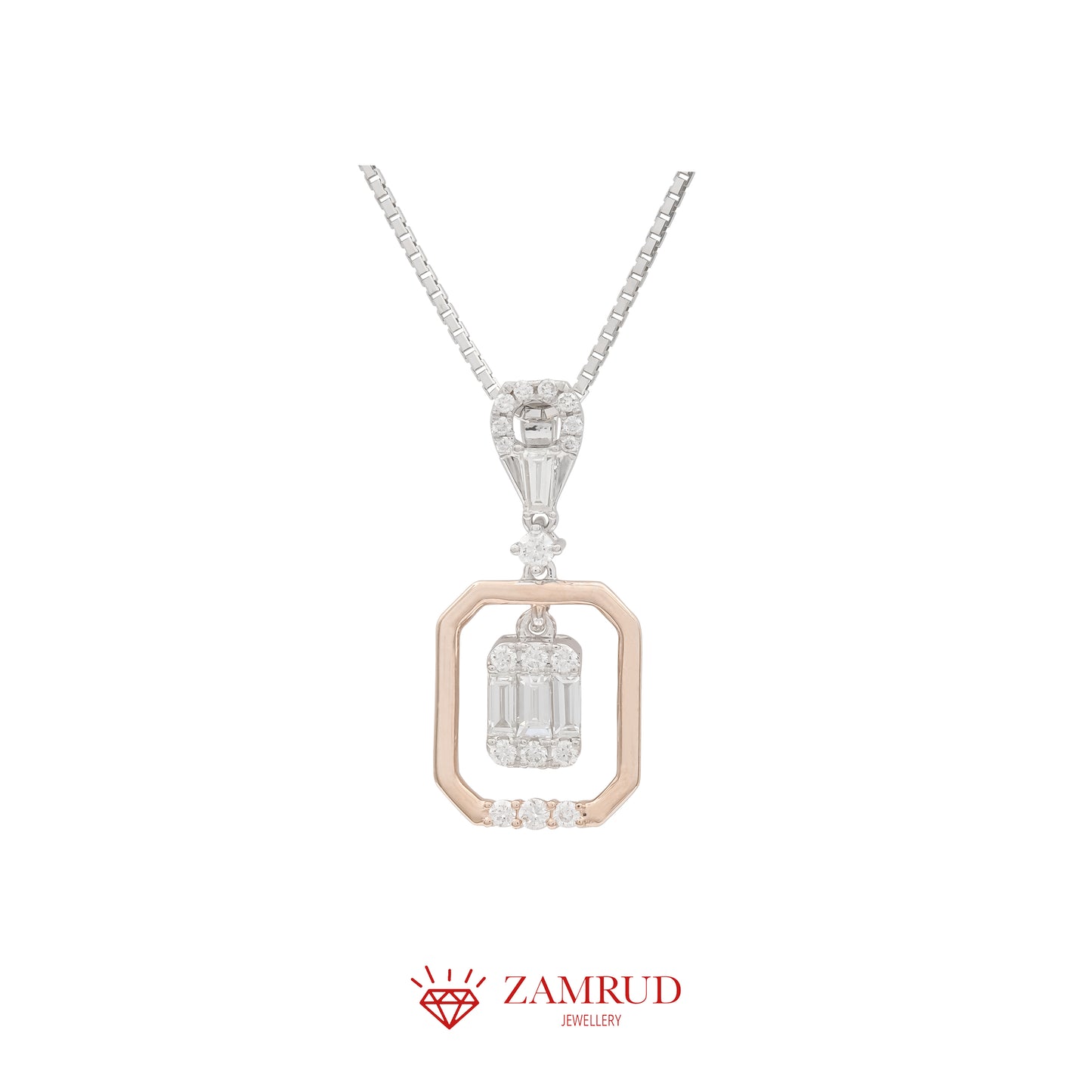 Liontin Berlian Baguette 25560 PD Zamrud Jewllery