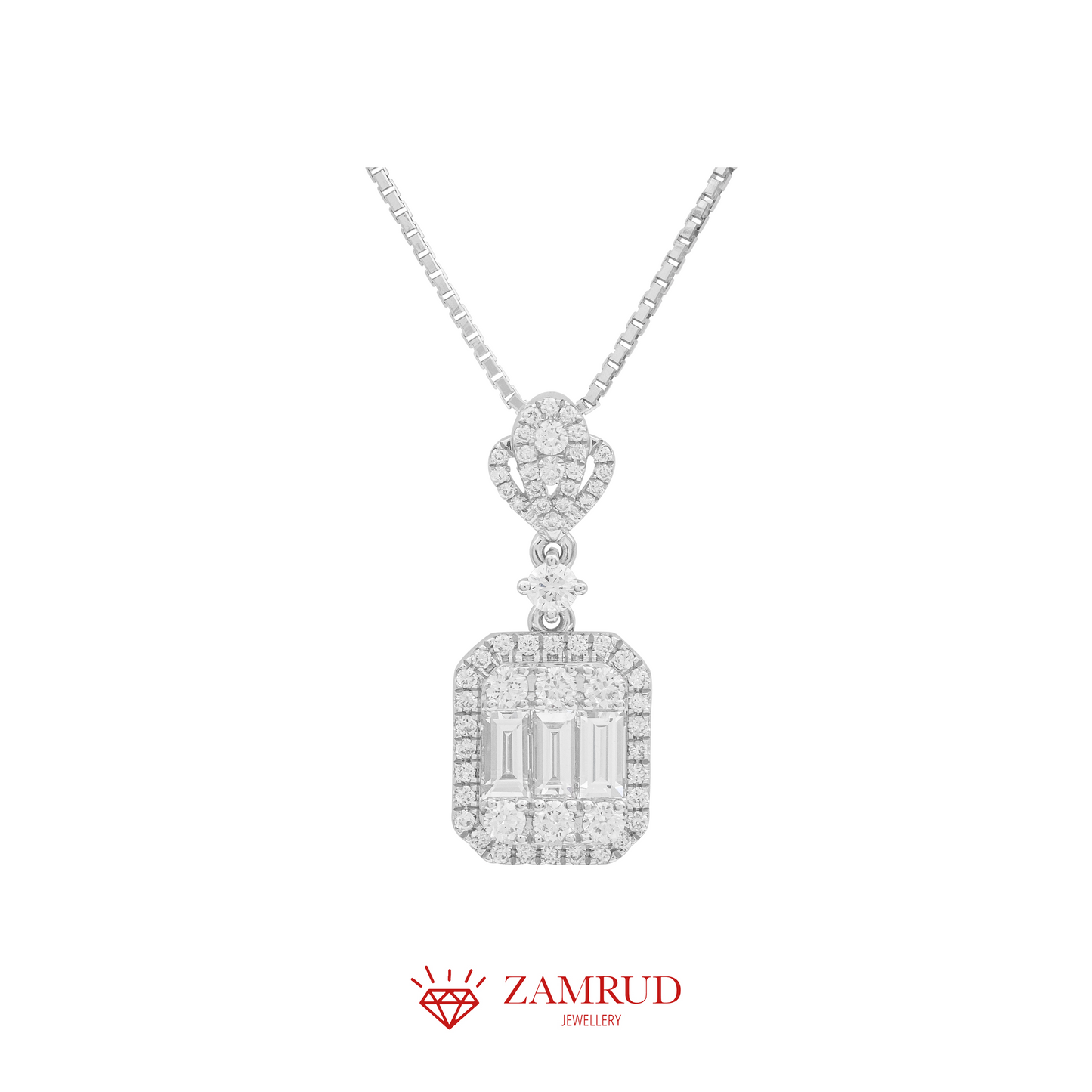Liontin Berlian Baguette 23160 LR Zamrud Jewellery