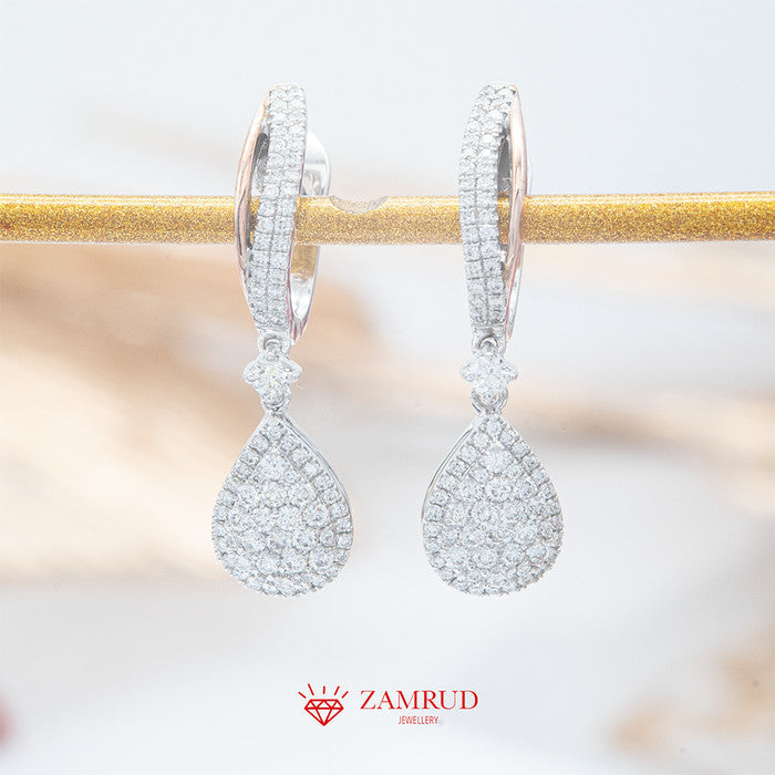 Anting Berlian Pear 5197 ER Zamrud Jewellery