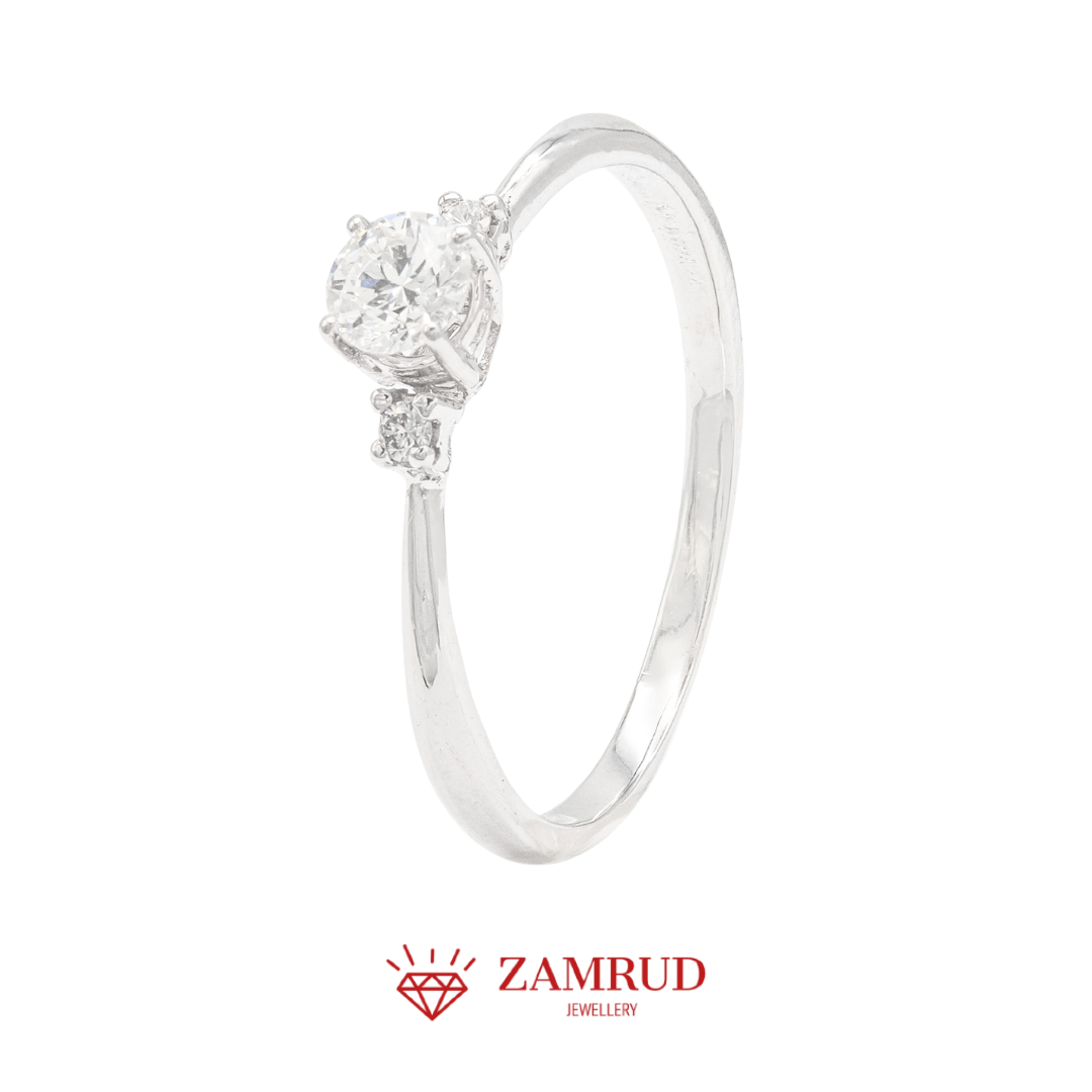 GIA Cincin Berlian 6498 FLR Zamrud Jewellery