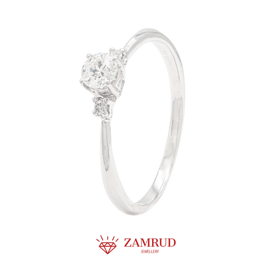 GIA Cincin Berlian 6498 FLR Zamrud Jewellery