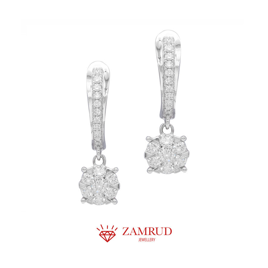 Anting Berlian Lotus 20343 ER Zamrud Jewellery