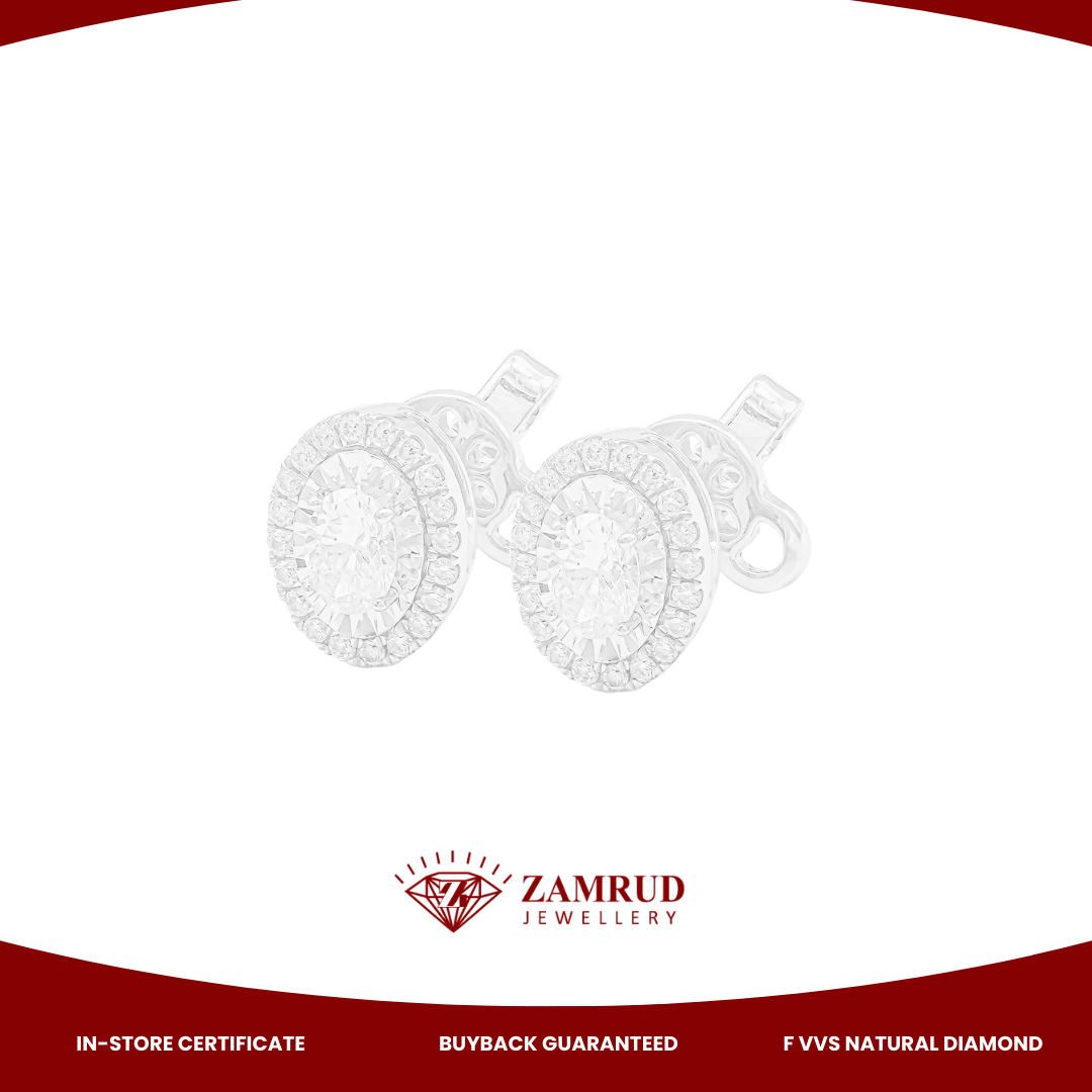 Anting Berlian Oval 47814 ER Zamrud Jewellery