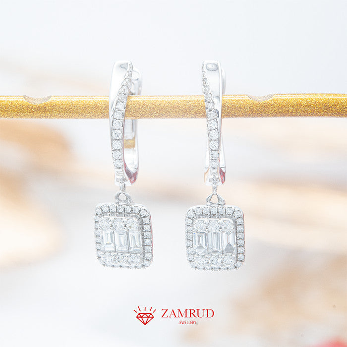 Anting Berlian Baguette 25836 ER Zamrud Jewellery