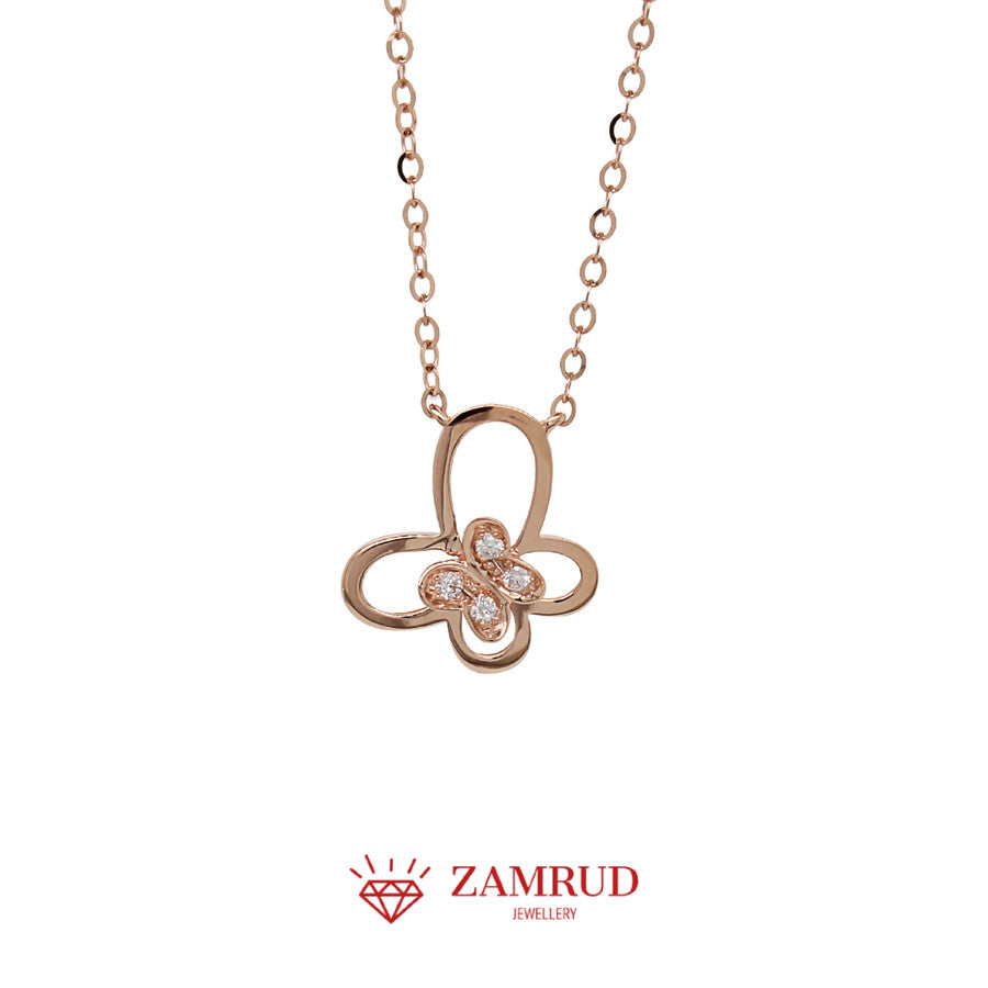 Kalung Berlian Butterfly 27366 NK Zamrud Jewellery