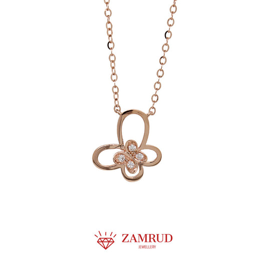 Kalung Berlian Butterfly 27366 NK Zamrud Jewellery