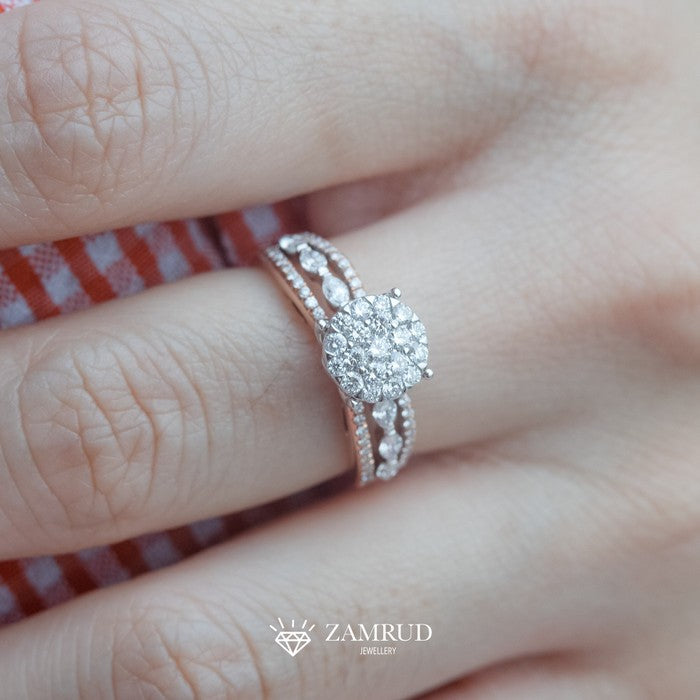 Cincin Berlian 10153 LR Zamrud Jewellery