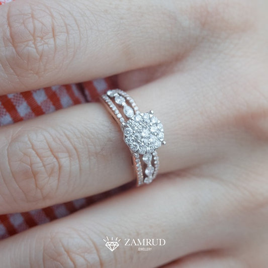 Cincin Berlian 10153 LR Zamrud Jewellery