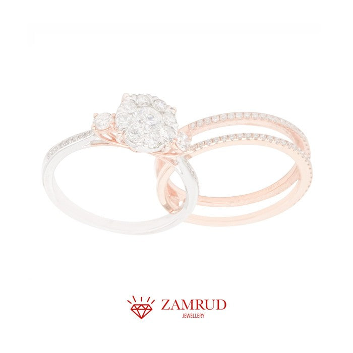 Cincin Berlian 2in1 12874 LR Zamrud Jewellery