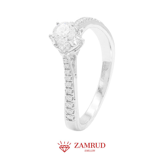 GIA Cincin Berlian 35033 FLR Zamrud Jewellery