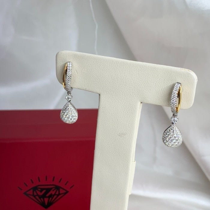 Anting Berlian Pear 5197 ER Zamrud Jewellery