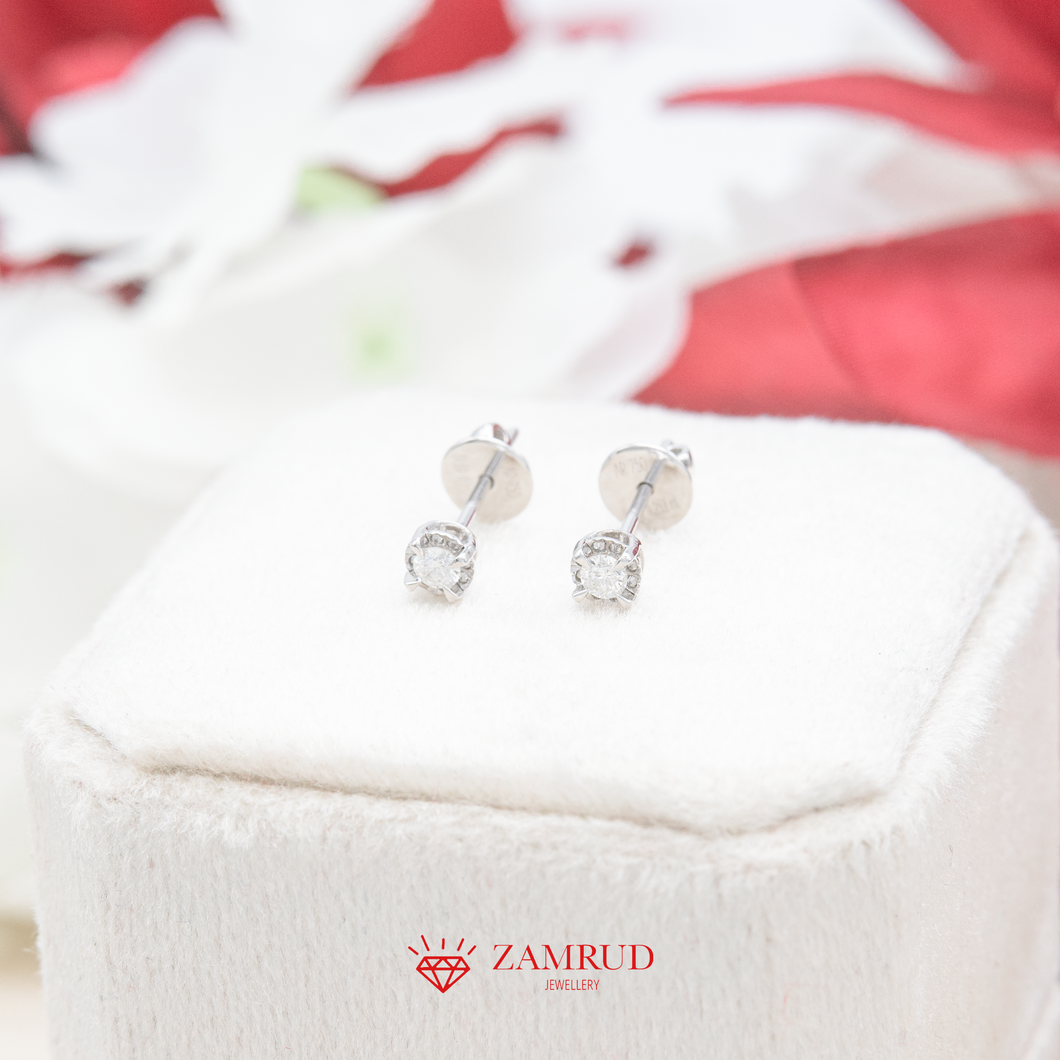 Anting Berlian Solitaire 33640 Earring Zamrud Jewellery