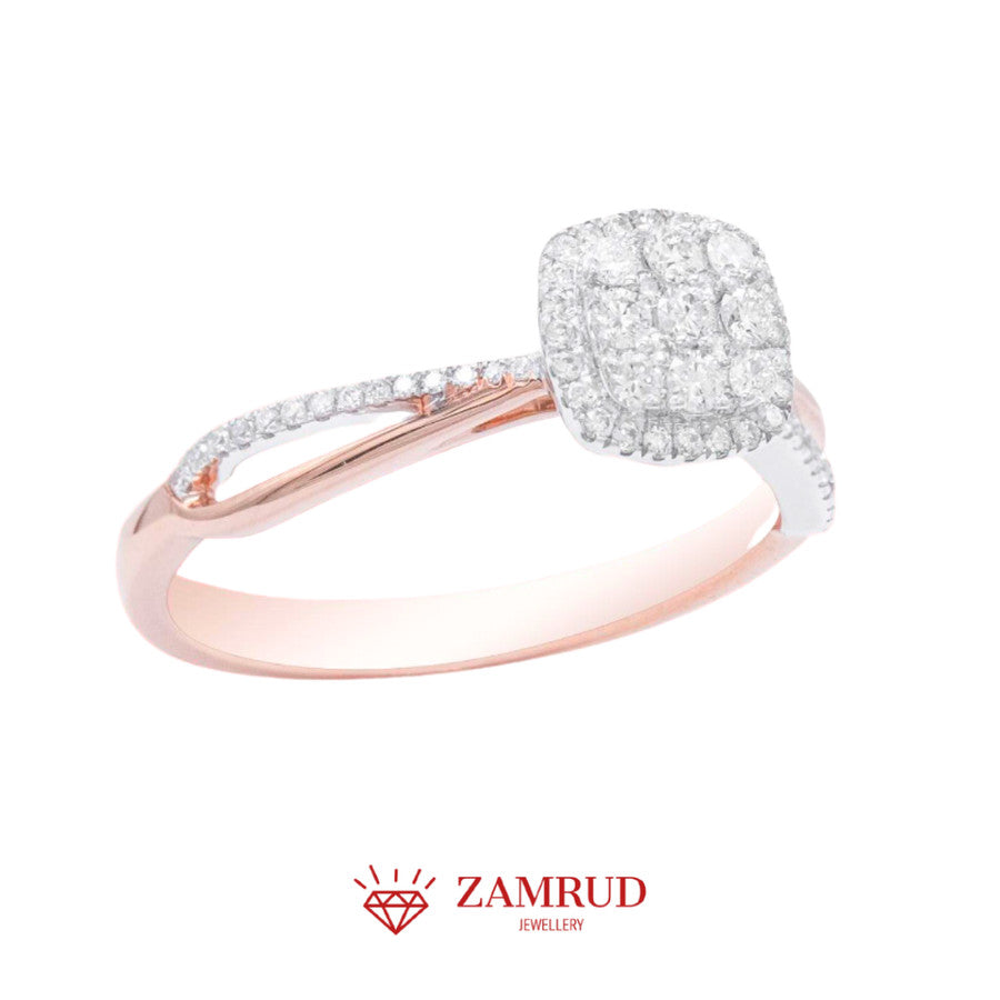 Cincin Berlian Cushion 31868 LR Zamrud Jewellery
