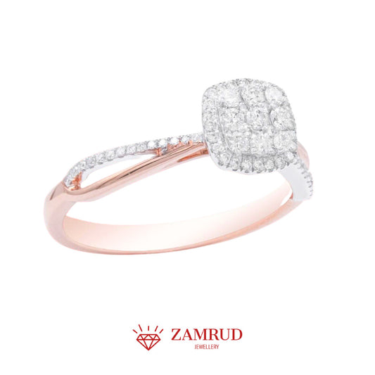 Cincin Berlian Cushion 31868 LR Zamrud Jewellery