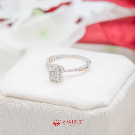 Cincin Berlian Baguette 35187 LR Zamrud Jewellery