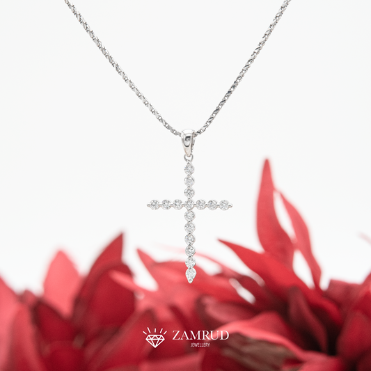Liontin Berlian Salib 34555 PD Zamrud Jewellery
