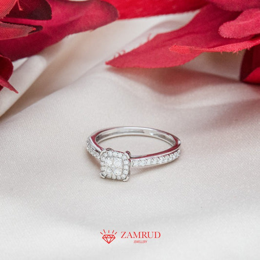 Cincin Berlian Cushion 22394 LR Zamrud Jewellery