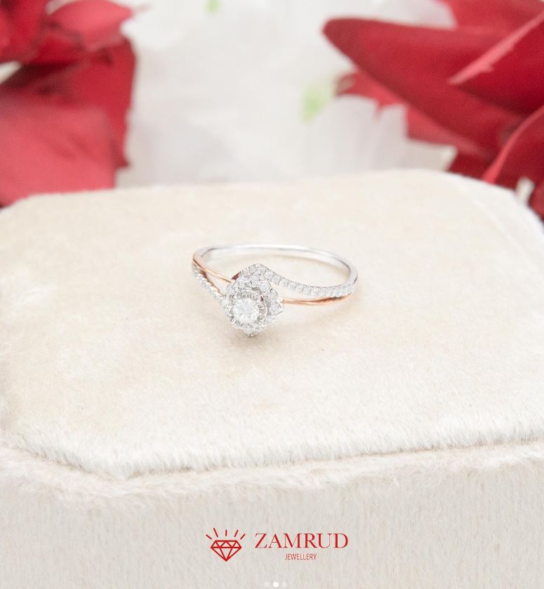 Cincin Berlian Solitaire 35941 LR Zamrud Jewellry