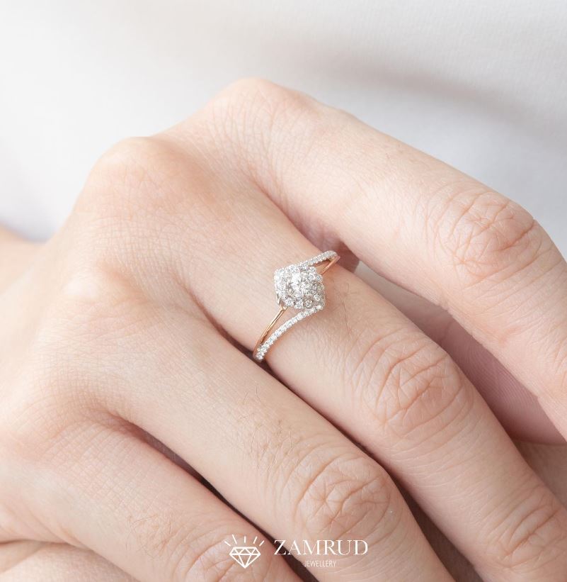 Cincin Berlian Solitaire 35941 LR Zamrud Jewellry