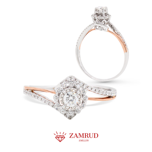 Cincin Berlian Solitaire 35941 LR Zamrud Jewellry