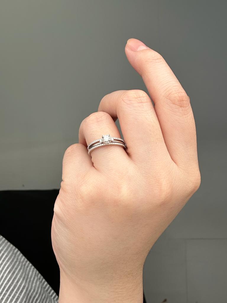 Cincin Berlian Solitaire 2in1 35972 LR Zamrud Jewellery