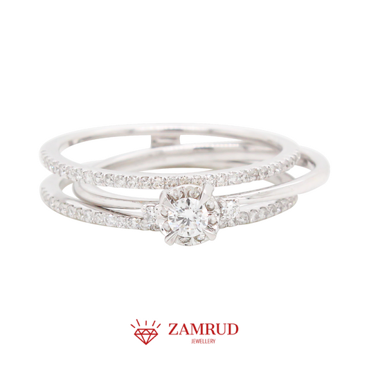 Cincin Berlian Solitaire 2in1 35972 LR Zamrud Jewellery