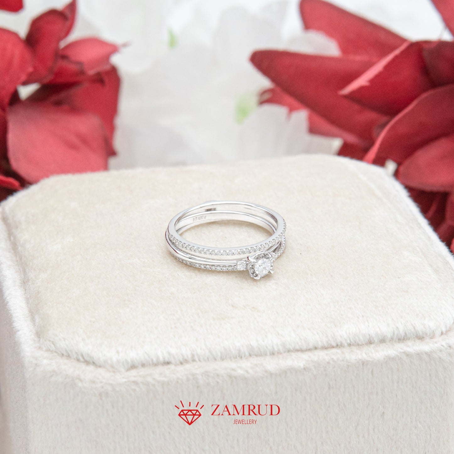 Cincin Berlian Solitaire 2in1 35972 LR Zamrud Jewellery