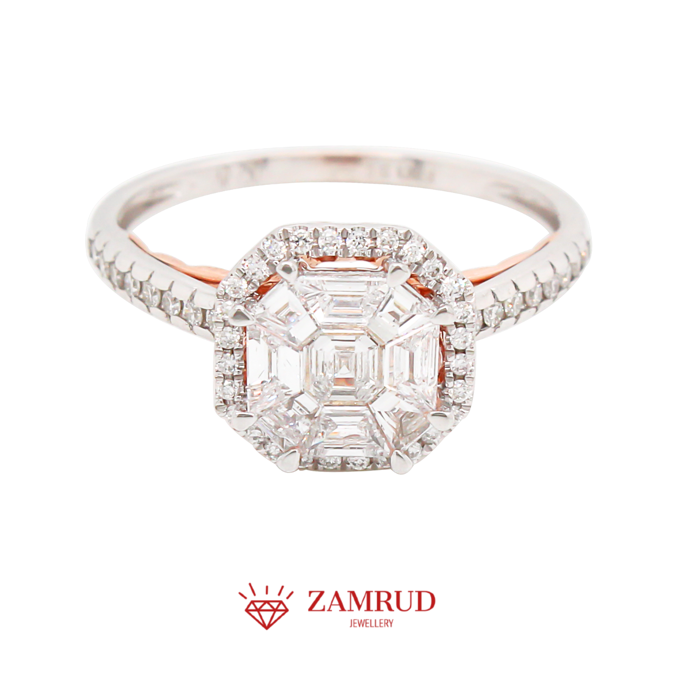 Cincin Berlian Pie Cut 36009 LR Zamrud Jewellery